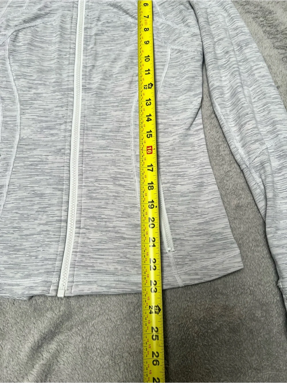 Lululemon Define Jacket Wee Are From Space Sheer Blue Chambray Size 8
